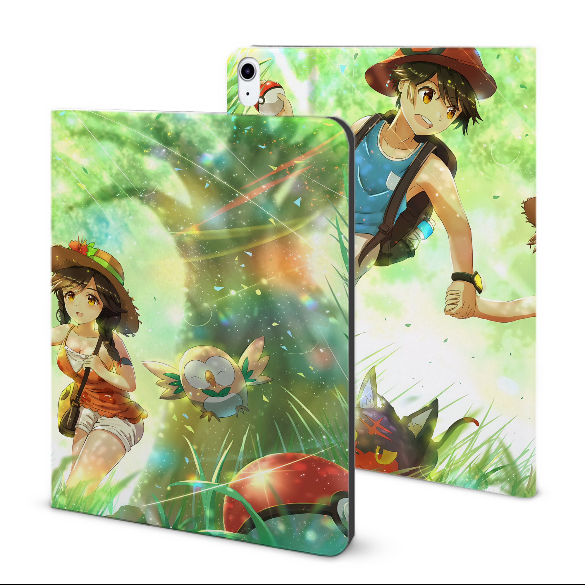 （画像用） ポケットモンスター Pokémon IPad ケース ブック型 PUレザー TPU 耐衝撃 軽量 薄型 ペン収納なし 全面保護 IPad 各モデル対応